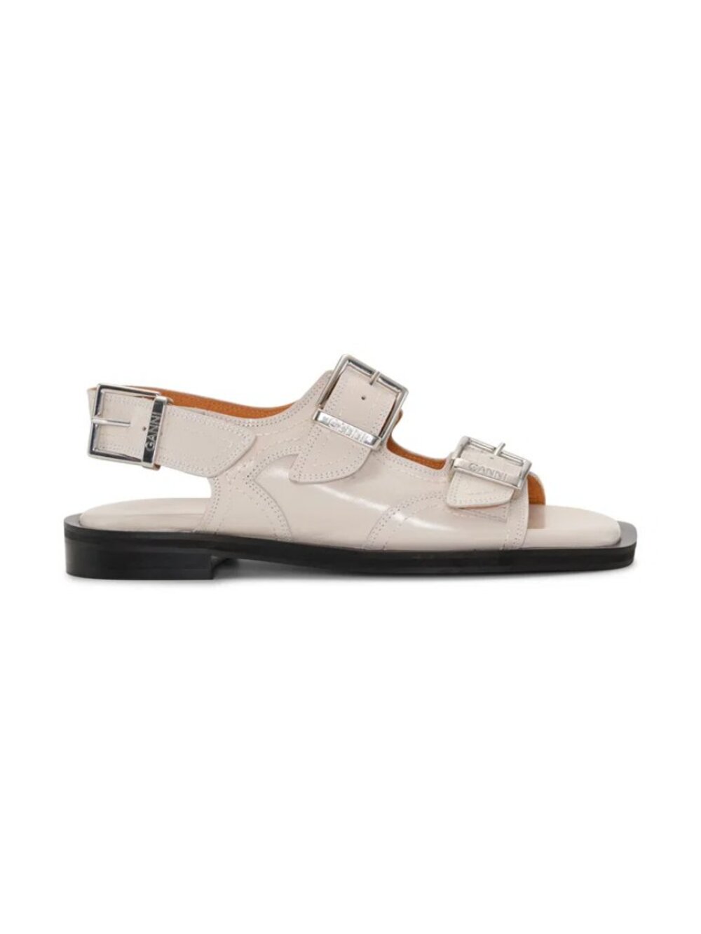 GANNI - White Embroidered Western Sandals - Size 9 - Picture 2 of 14